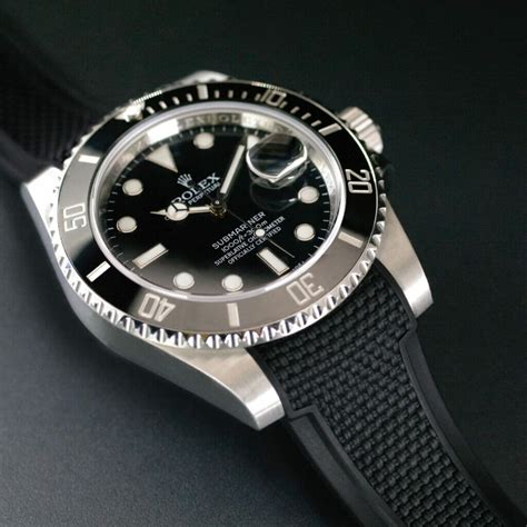 rolex rubber band|rolex rubber strap for submariner.